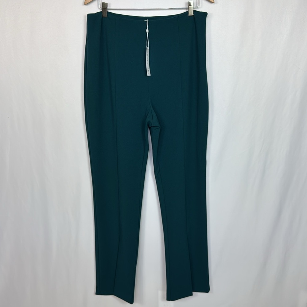 Trina Turk Caribe 2 Split-Hem Boot-Cut Pants‎ Size 14 Dark Teal Women’s